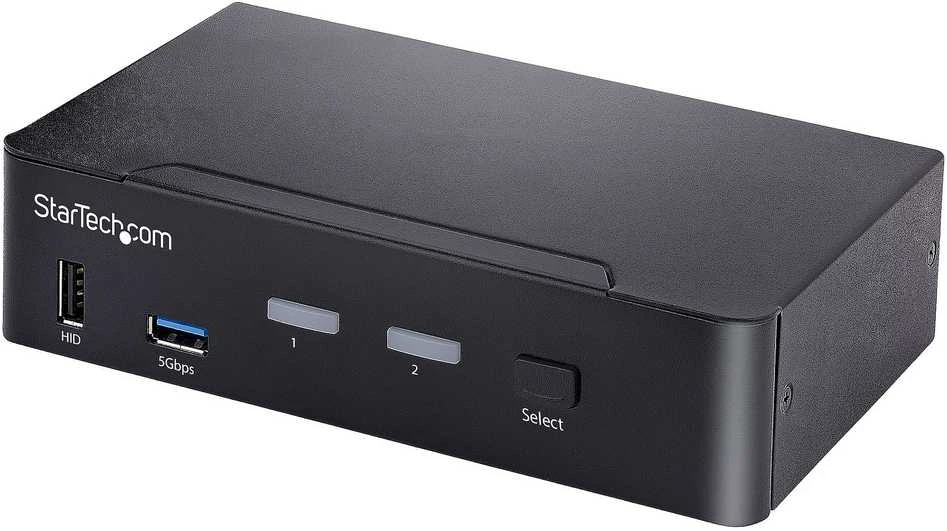 „StarTech“ KVM komutatorius, 2 prievadų, USB-C, KVM komutatorius