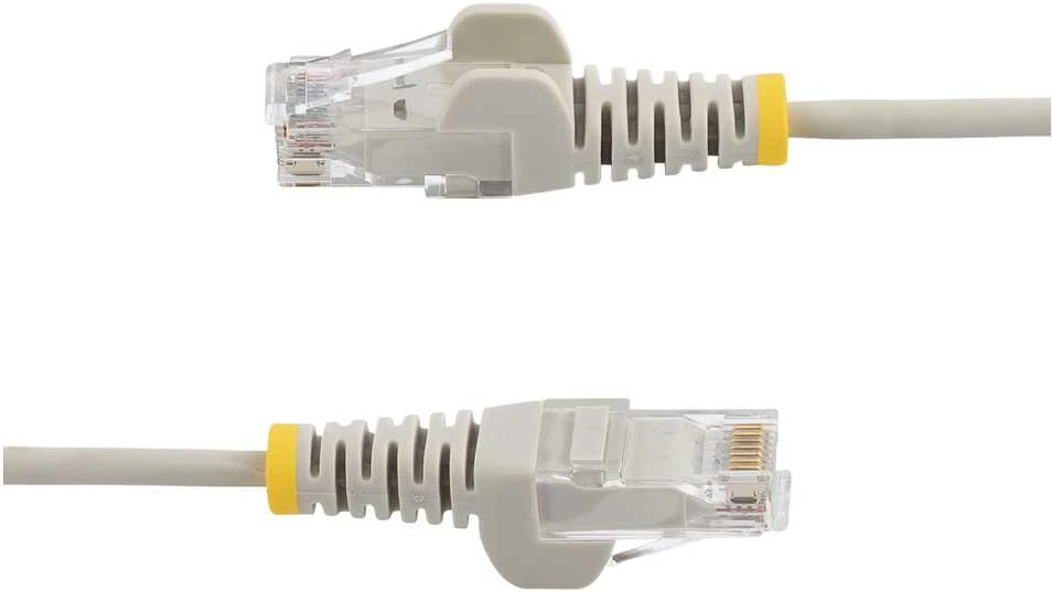 StarTech STARTECH.COM 2,5m Cat6-Kabelis - Schlankes Cat6-Patchkabel - Grau - Snagless-RJ45-Steckverbinder - LSZH - 28 AWG Kupferdraht