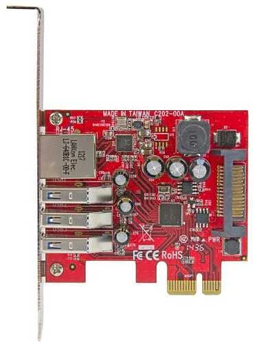 Kontroler StarTech PCIe x1 - 3x USB 3.0 + Ethernet (PEXUSB3S3GE)