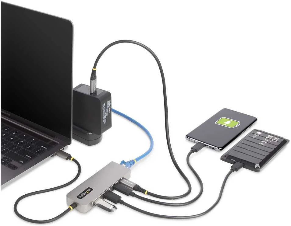 StarTech 3-PORT USB-C HUB 2.5GBE PD/100W POWER DELIVERY PASSTHROUGH