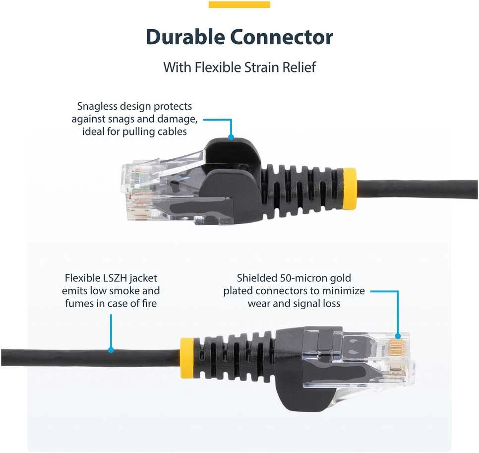 StarTech STARTECH.COM 3m Cat6-Kabelis - Schlankes Cat6-Patchkabel - BLAU - Snagless-RJ45-Steckverbinder - LSZH - 28 AWG Kupferdraht