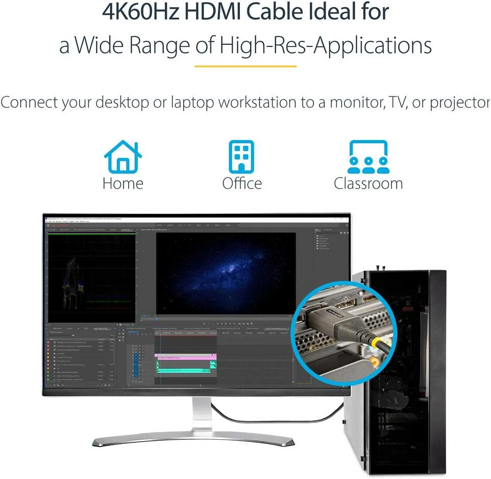 Kabelis StarTech HDMI - HDMI 3m pilka (HDMMV3M)