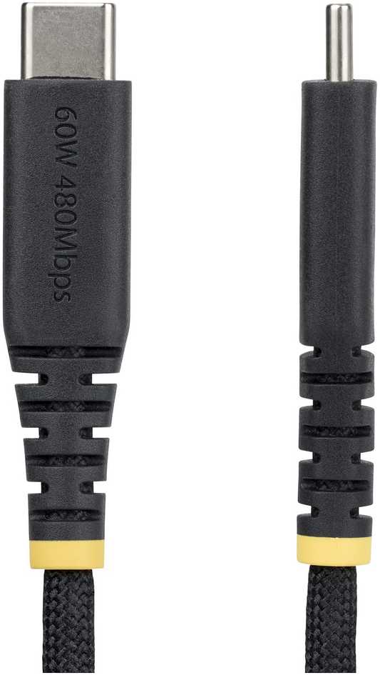 Kabelis USB StarTech 3 m USB-C do USB-C USB 2.0 60 W 3 A Wytrzymały Juodas (USB2CC3MNCBR)