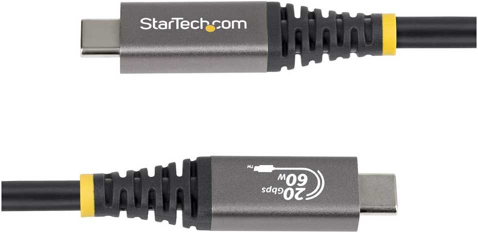 Kabelis USB StarTech 3 m USB-C USB4 20 Gb/s 60 W 4K 120Hz DP2.1 Juodas (CC3M20GUSB4CX)