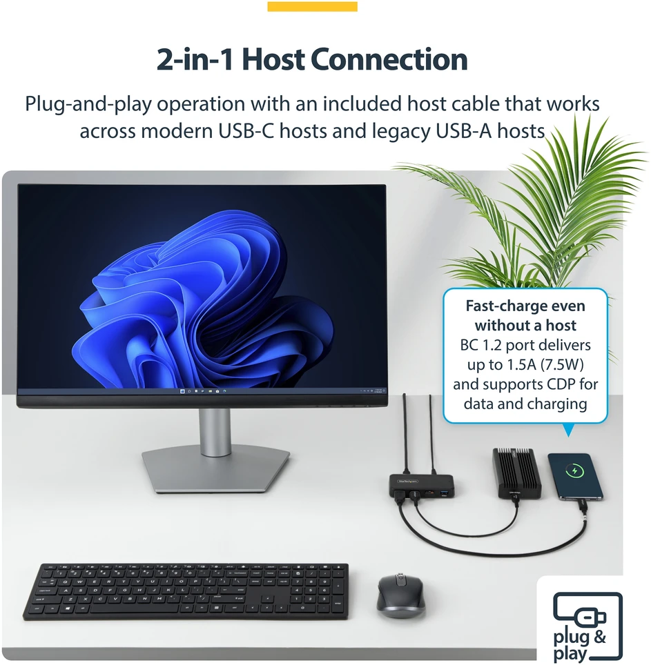 StarTech USB-A Hub 4 prievadai juodi
