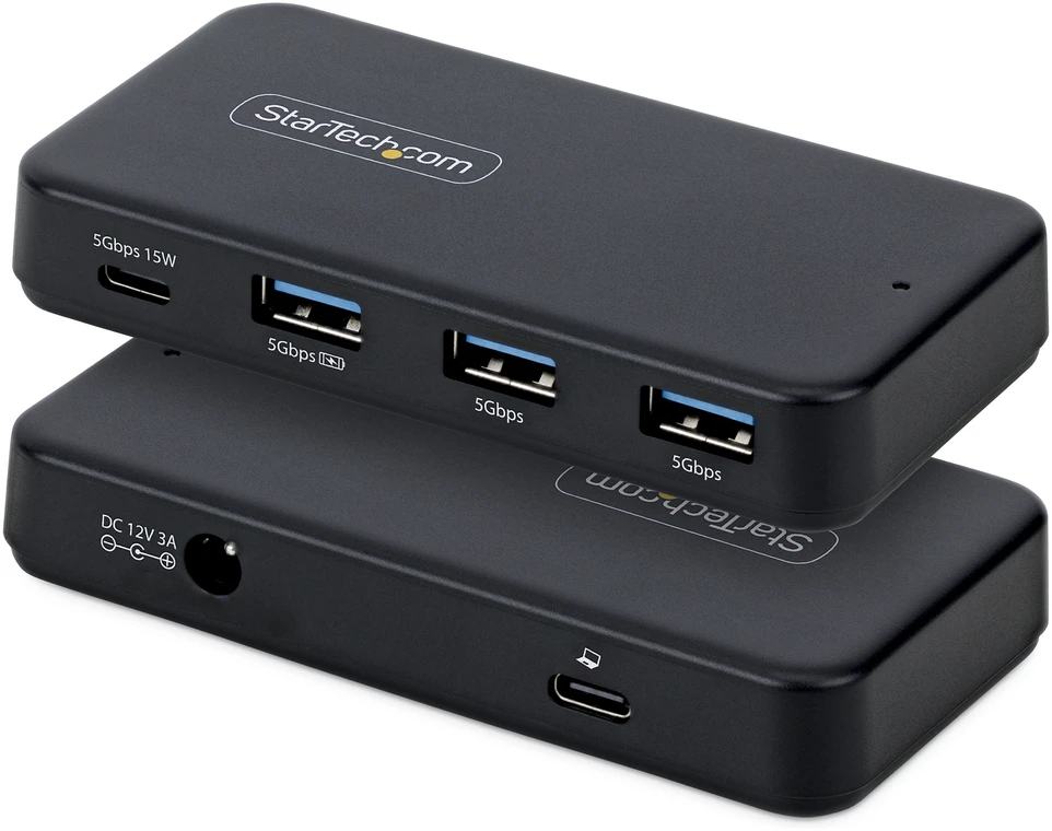 HUB USB StarTech STARTECH.COM 4-Port USB-C i USB-A Hub 5Gbps zasilanie własne 2-in-1 USB-C & USB-A kabelis hosta 1x USB-C 3x USB-A 1x BC 1.2