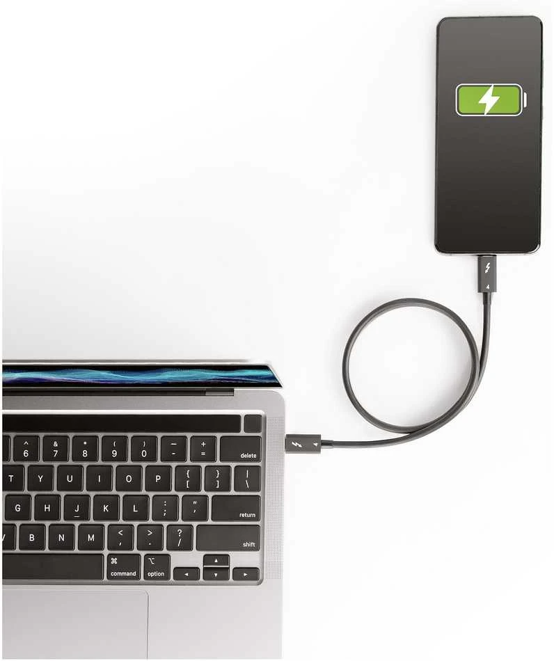 StarTech 1,6 pėdos (50 cm) „Thunderbolt“ laidas – sertifikuotas „Intel“ 40 GB/s 100 W PD