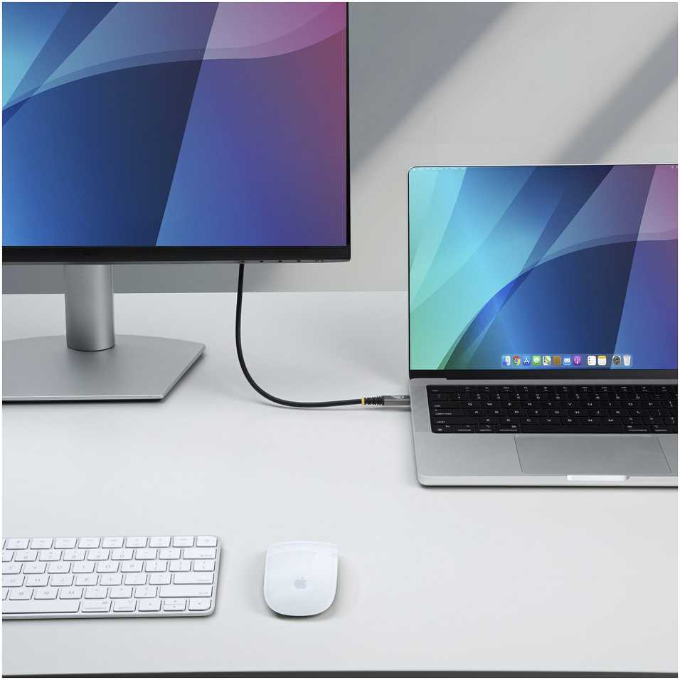 Kabelis USB StarTech USB4 50 cm USB-C 80 Gb/s Thunderbolt DisplayPort 2.1 240W Juodas (CC50CM80GUSB4CABLE)