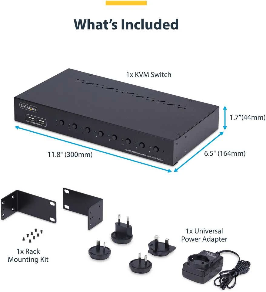 StarTech 8 PORT DISPLAYPORT KVM SWITCH EKRANAS 1.2 KVM 4K 60HZ