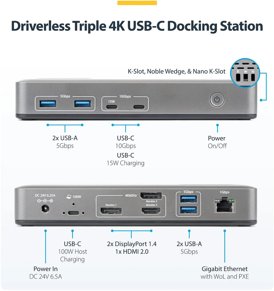 Stacja/replikator StarTech USB-C (199UE-USBC-DOCK)