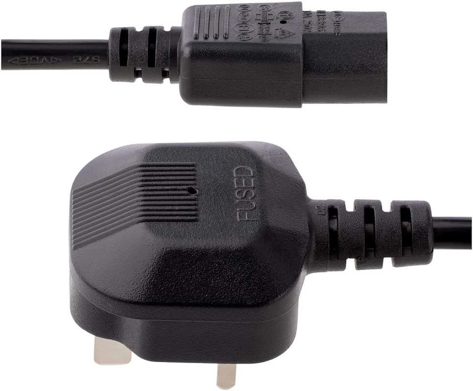 Maitinimo kabelis StarTech BS 1363 - C13 UK 3m juoda (PXT101UK3M)