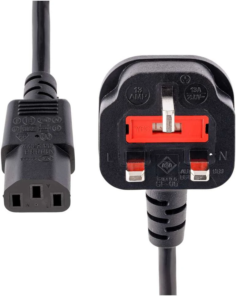 Maitinimo kabelis StarTech BS 1363 - C13 UK 3m juoda (PXT101UK3M)