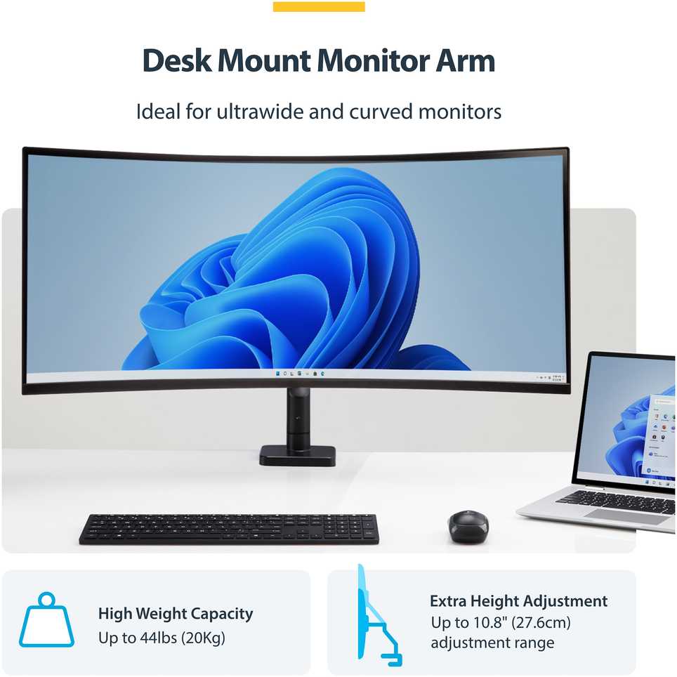 StarTech Laikiklis stalui, skirtas monitoriui 17'' - 49'' H1M1AG1 (H1M1AG1-MONITORIUS-ARM)
