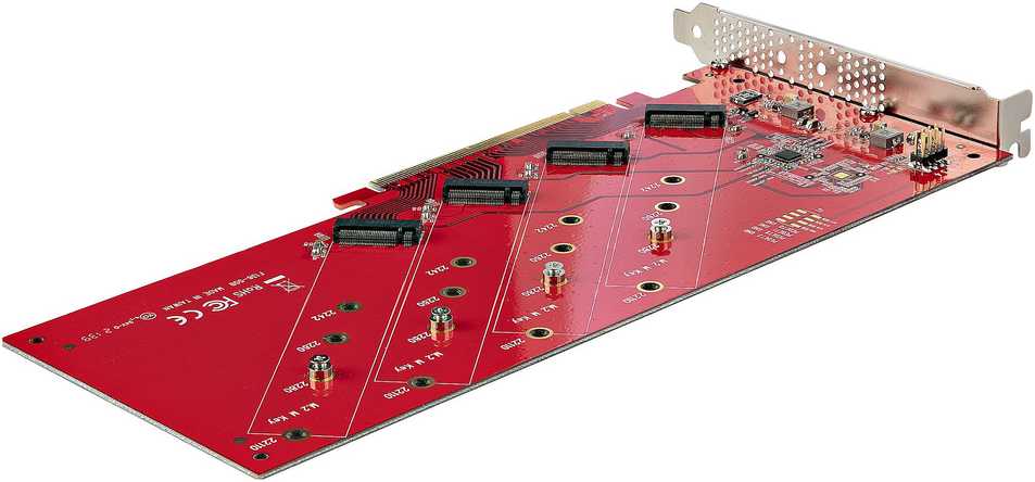 Startechcom „StarTech QUAD M.2 PCIE X16 SSD“ adapteris / su bifurkacija PCIE 4.0