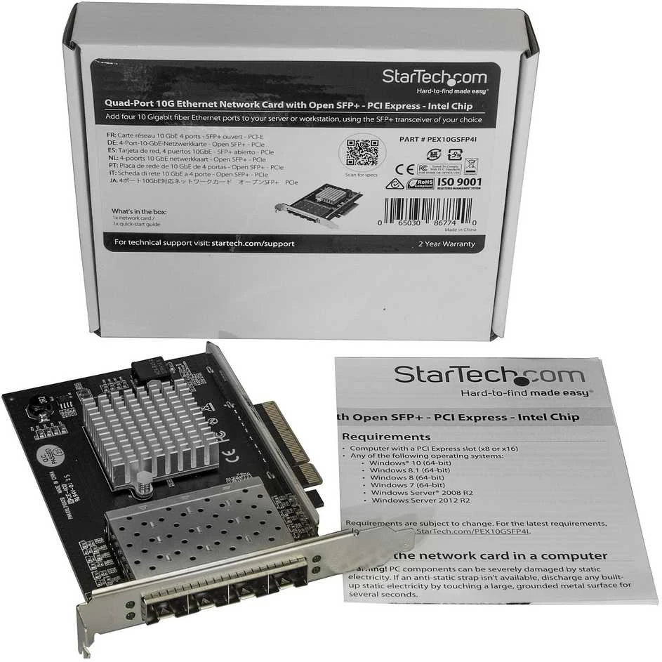 StarTech PCIE CARD 4 PORT SFP+/LWL (10GBIT ETHERNET)