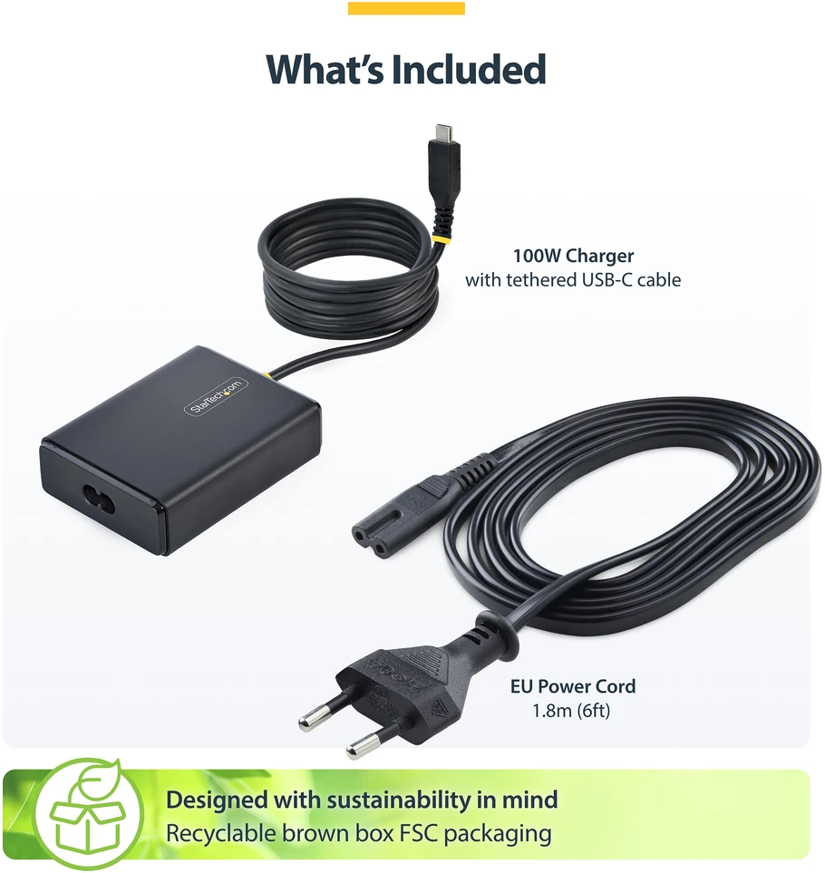 StarTech 100W USB-C LAPTOP CHARGER - .