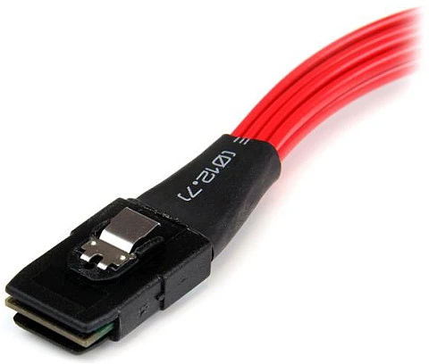 StarTech SFF 8087 - SATA x4, 0.5m, Raudona (SAS8087S4R50)