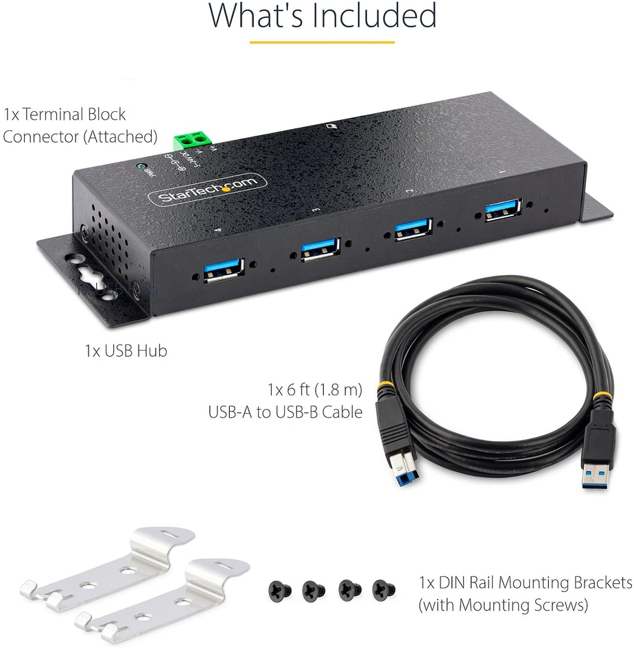 StarTech INDUSTRIAL USB 3.0 5GBPS HUB/.