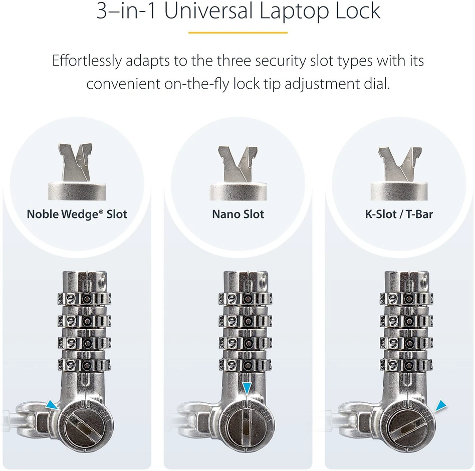 StarTech UNIVERSALUS NEŠIAMOJO kompiuterio CABLE LOCK/.