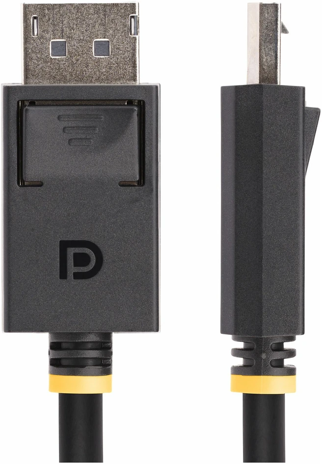 DisplayPort 2.1 kabelio jungtys su fiksavimo mechanizmu