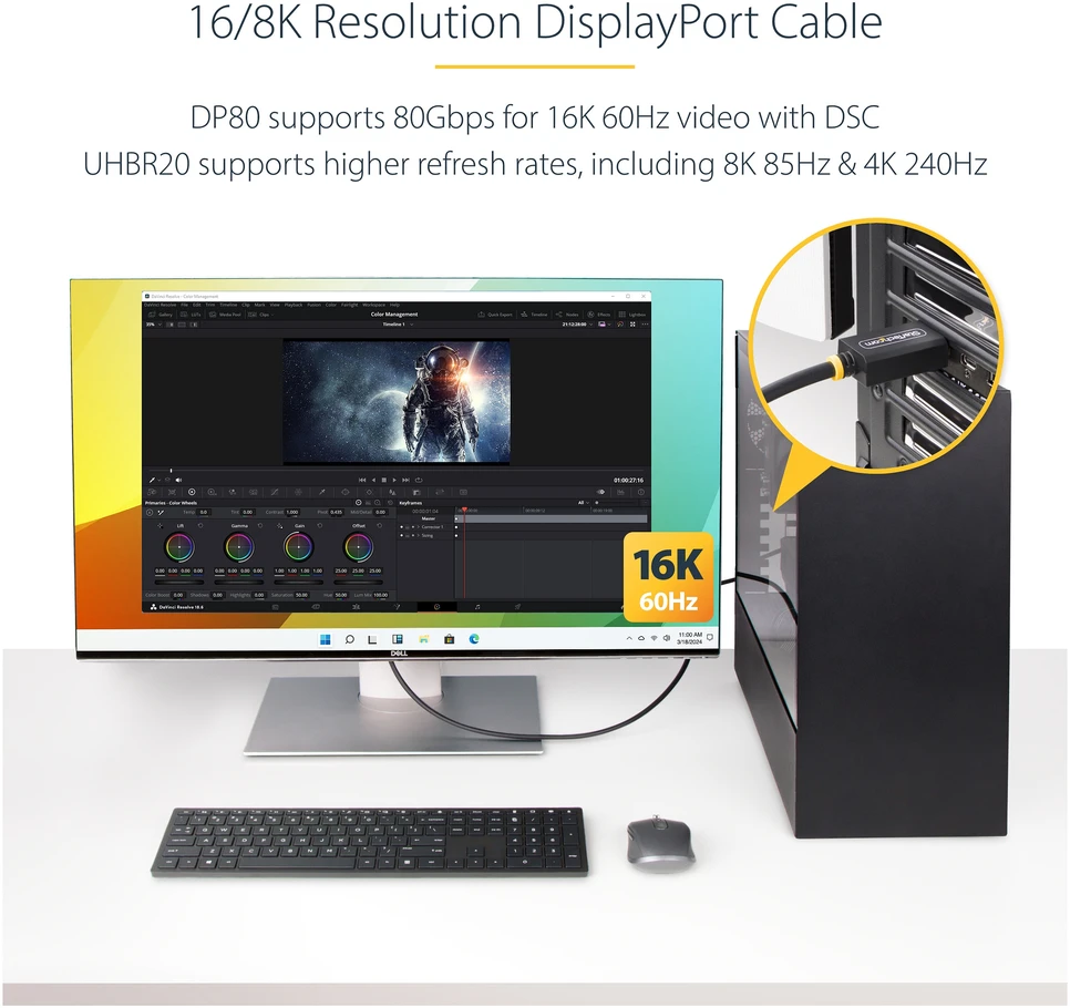 StarTech VESA-CERTIFIED DP 2.1 CABLE/VESA CERTIFIED/DP 2.1/DP80/UHBR2