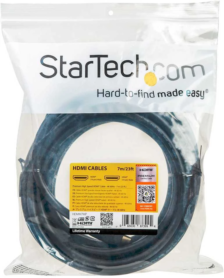 Kabelis StarTech HDMI - HDMI 7m juoda (HDMM7MP)
