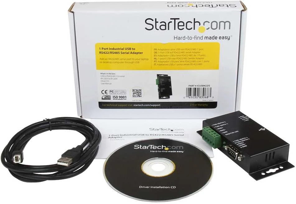 Adapteris USB StarTech USB-A - RS-232 Juodas (ICUSB422IS)