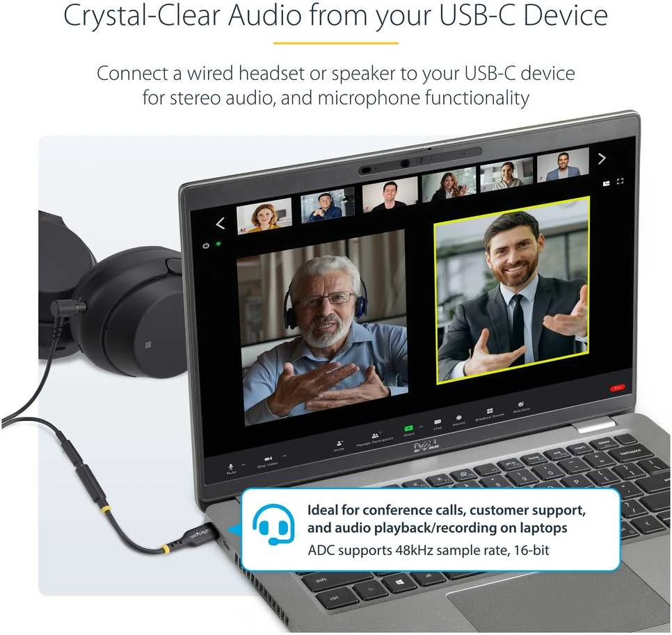 VGA laidas Startech USBCAUDIO2 Juoda