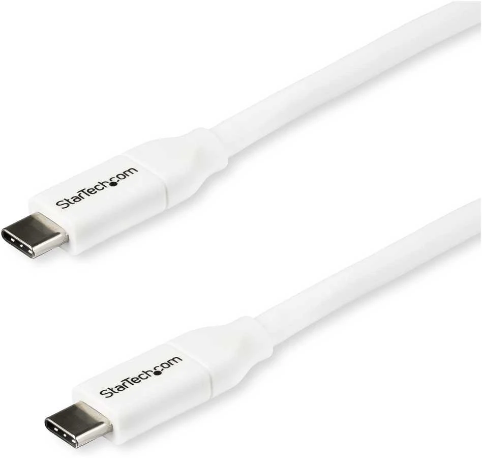 Kabelis USB StarTech USB-C – USB-C 2 m Baltas (USB2C5C2MW)