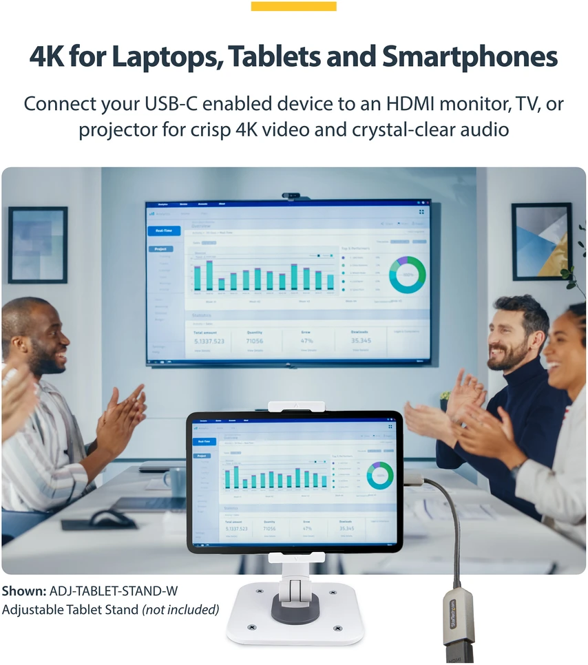 USB C į HDMI adapteris Startech USBC-HDMI-CDP2HD4K60 4K Ultra HD 60 Hz