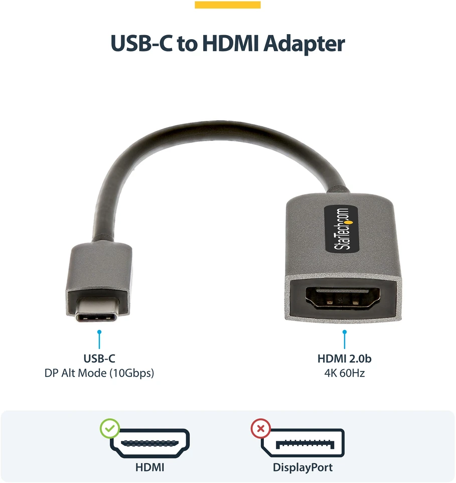 USB C į HDMI adapteris Startech USBC-HDMI-CDP2HD4K60 4K Ultra HD 60 Hz