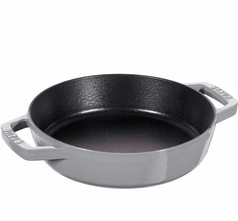 Ketaus keptuvė su dviem rankenomis Staub - 34 cm, Juodas