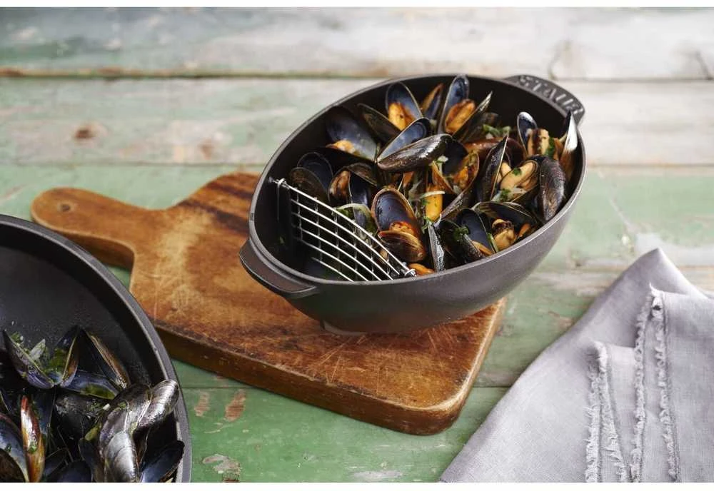 Staub kriauklinis vazonas 25 cm juodas