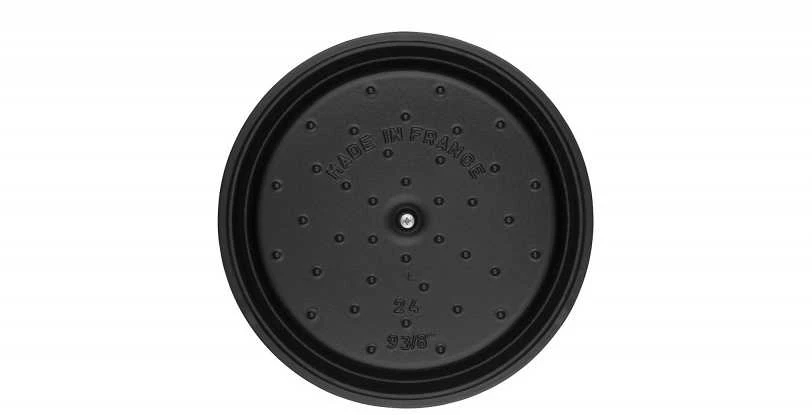 Staub La Cocotte Apvalus ketaus puodas, 2,2 l, juodos spalvos