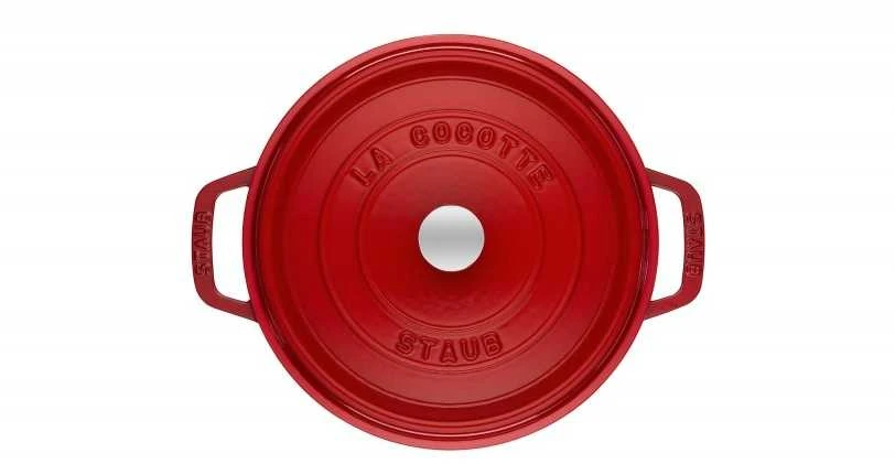 Staub La Cocotte 20cm apvalus, vyšnia, ketaus