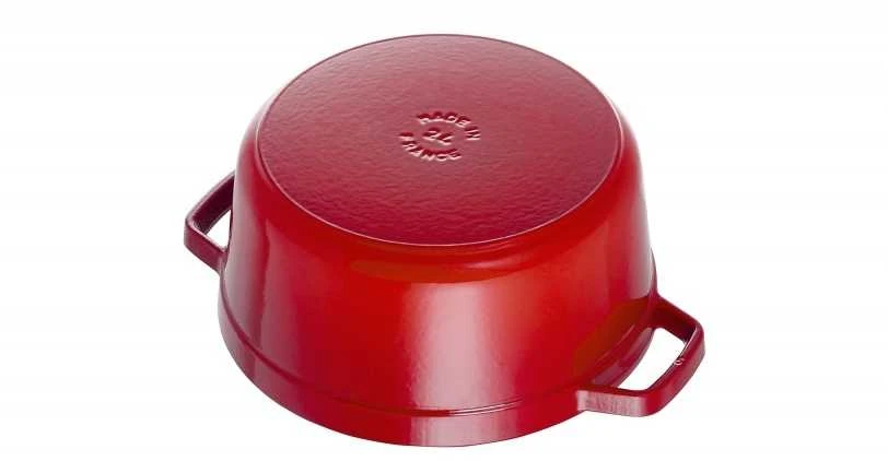 Staub La Cocotte 20cm apvalus, vyšnia, ketaus