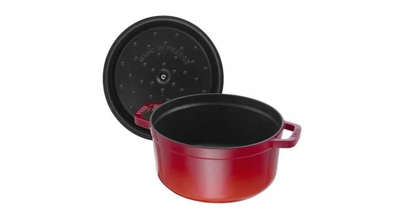 Staub La Cocotte 20cm apvalus, vyšnia, ketaus