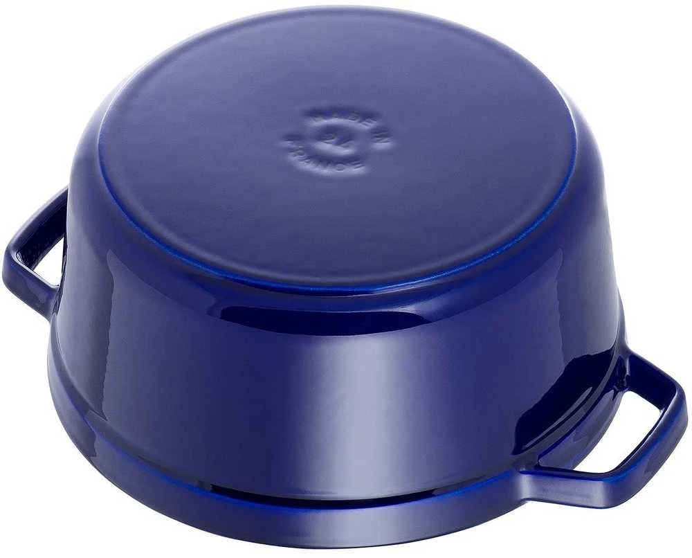 Staub Round Cocotte, 24cm ketaus, tamsiai mėlyna