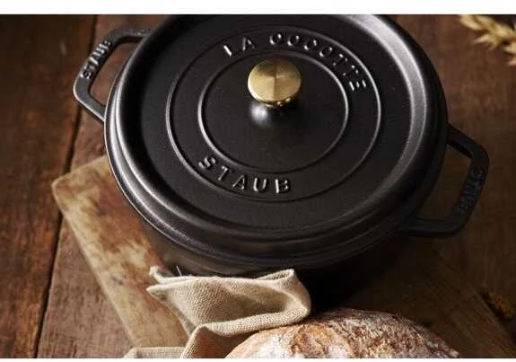 STAUB kepimo indas Round Cocotte, 24 cm, Juodas