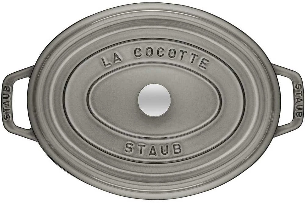 Staub Oval Cocotte, 29cm ketaus, grafito pilka