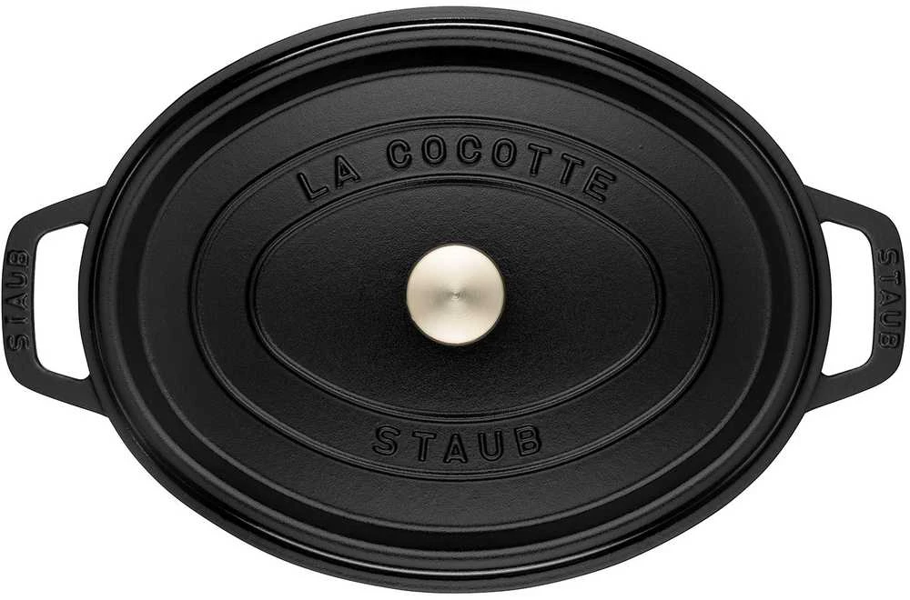 Zwilling Keptuvė - Staub Ovali Keptuvė 41cm 12L Ketaus Emalis Juoda