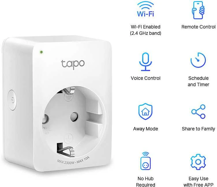 Maršrutizatorius TP-LINK TPLINK Smart-Stecker SmartStecker TAPO P100(2-PACK) P100(2PACK)
