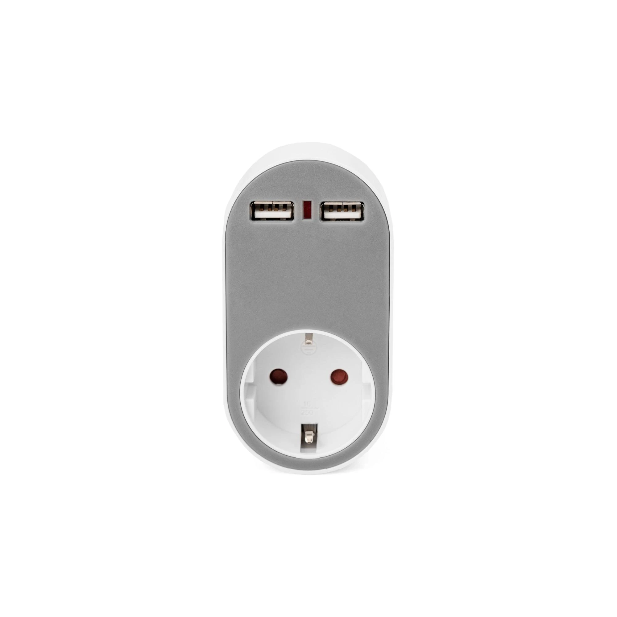 „Digitus“ universalus USB įkroviklis su 2 x USB-A lizdais ir integruotu lizdu | DA-70617