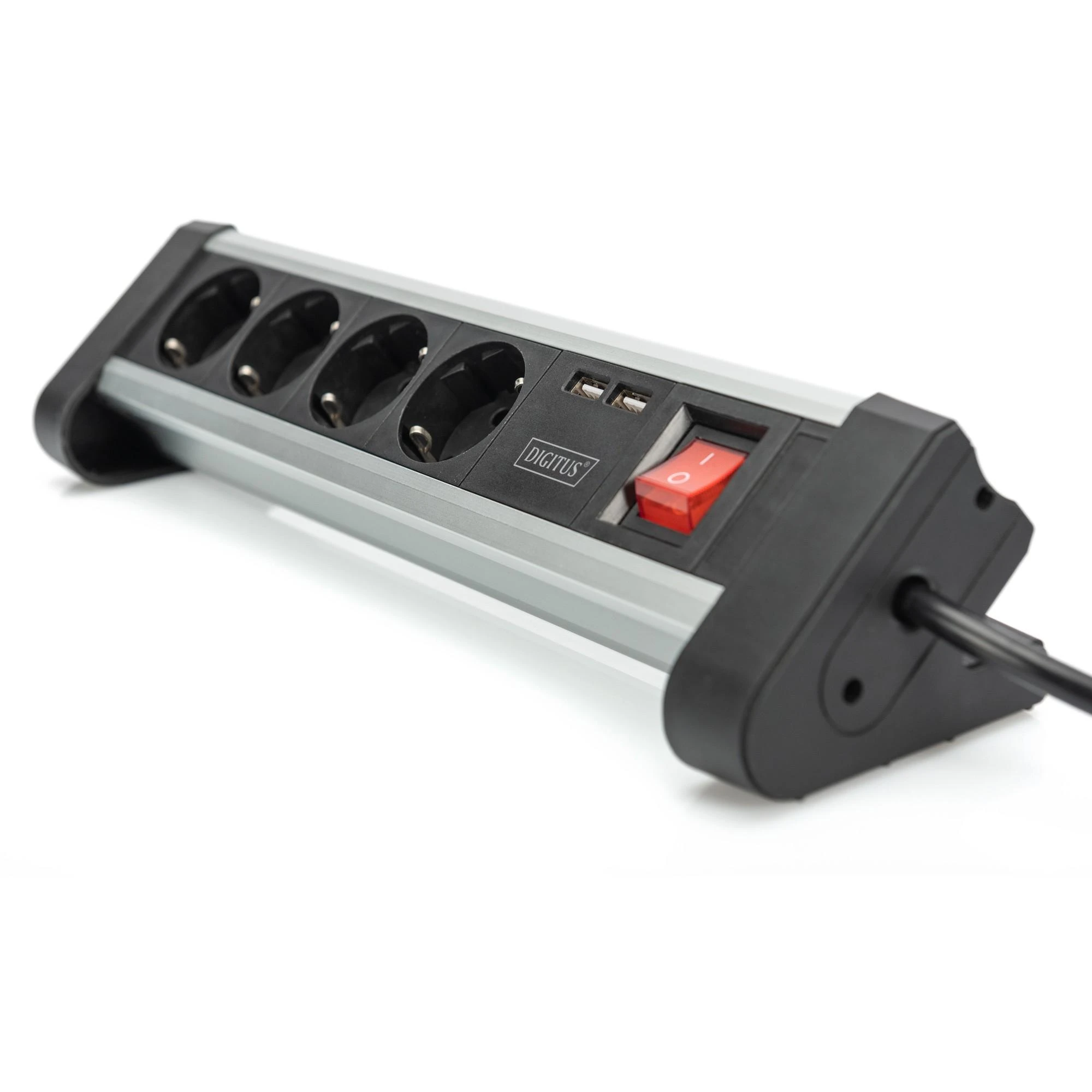 Assmann Electronic DIGITUS 4 krypčių biuro lizdų juostelė su 2x USB jungtys