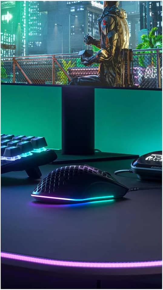 Žaidimų pelė SteelSeries Aerox 3 Onyx , Juodos spalvos