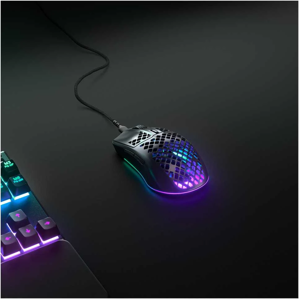 Žaidimų pelė SteelSeries Aerox 3 Onyx , Juodos spalvos