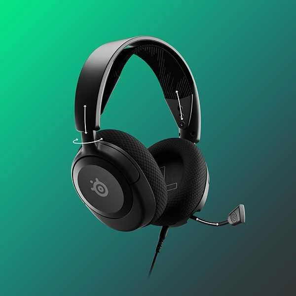 Ausinės žaidimams Arctis Nova 1 Over-Ear, Su mikrofonu, Juodos spalvos