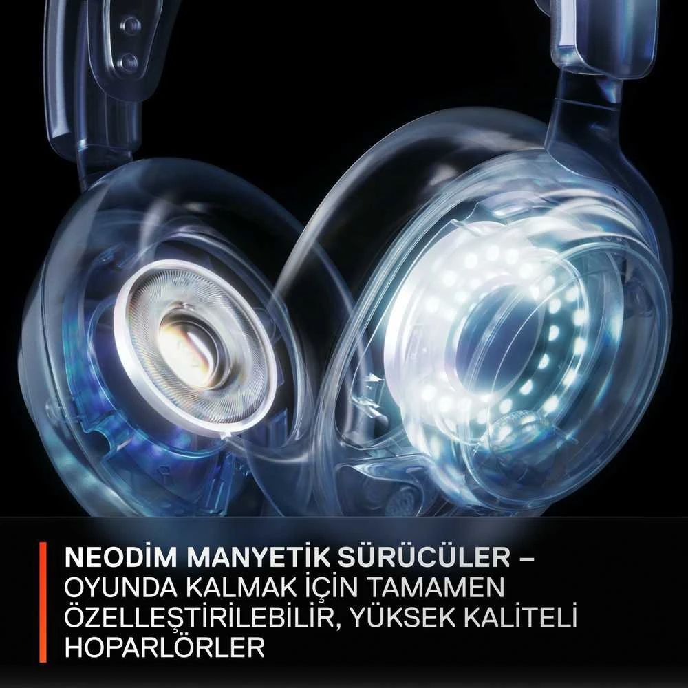 Belaidės žaidimų ausinės SteelSeries Arctis Nova 7, Juodos spalvos