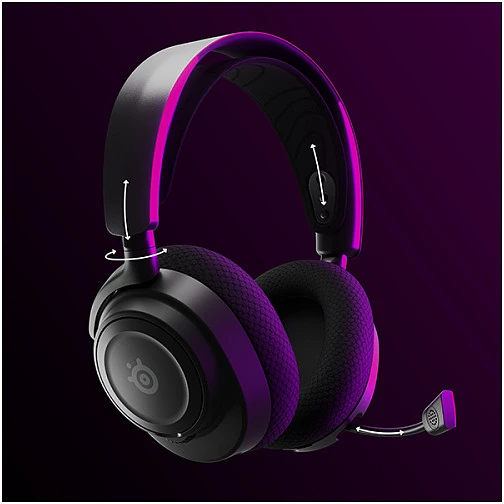 Belaidės žaidimų ausinės SteelSeries Arctis Nova 7, Juodos spalvos