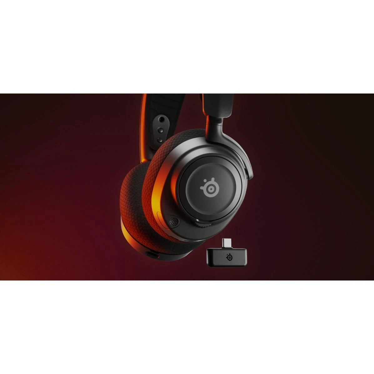 Belaidės žaidimų ausinės SteelSeries Arctis Nova 7, Juodos spalvos